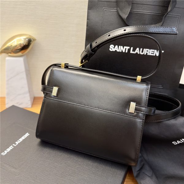YSL Manhattan Mini Crossbody Bag 727766 Black Box Leather - Image 8